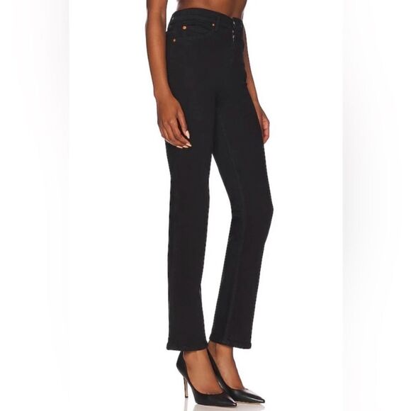 Re/Done 70's Orginals Black Straight Jeans High Rise Size 25 - Picture 4 of 16